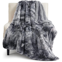 Bedsure Fluffy Throw Blanket Gifts For Women Men, Soft Fleece Sherpa Cozy Fuzzy Plush Warm Minky Thick Faux Fur Throw For Couch, Bed, Home Living Room Decor Valentines Blanket Gifts For Her Him, Grey