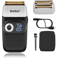Kemei Foil Professional Electric Shaver For Men Razor With Bald Trimmer Cordless Shavers Rechargeble Led Display 2 In 1