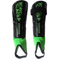 Vizari Malaga Soccer Shin Guard For Kids| Youth Soccer Shin Guard | Lightweight And Breathable Child Calf Protective Gear Soccer Equipment | Black / White | Large