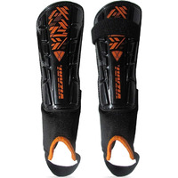 Vizari Malaga Soccer Shin Guard For Kids| Youth Soccer Shin Guard | Lightweight And Breathable Child Calf Protective Gear Soccer Equipment | Black / Orange | Xx - Small