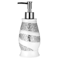 Popular Bath Sinatra White Soap Dispenser/Lotion Pump Classic Luxury Lotion Pump Contemporary Decor White Color For Bathroom With This Unique Design Stylish Decor Bling Mosaic