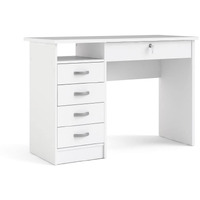 Tvilum Walden Desk With 5 Drawers, White