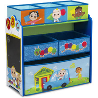 Delta Children Design & Store 6 Bin Toy Storage Organizer - Greenguard Gold Certified, Cocomelon