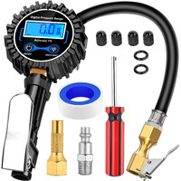 Nilight - 50057A Digital Tire Inflator Deflator With Pressure Gauge 250 Psi Air Chuck And Compressor Accessories With Rubber Hose And Quick Connect Coupler For 0.1 Display Resolution