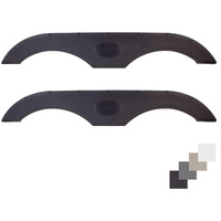Alpha Systems Pair Of Recpro Tandem Trailer Fender Skirt In Black For Rvs, Campers And Trailers | Made In Usa
