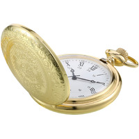 Pangda Vintage Pocket Watch Steel Men Watch With Chain For Fathers Day Xmas Present Daily Use, Gold, Classic