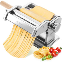 Isiler Pasta Maker, 9 Adjustable Thickness Settings 2 In 1 Pasta Machine With Rollers And Cutter, Noodle Maker For Dumpling Skin, Spaghetti, Fettuccini, Lasagna