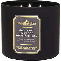 Bath & Body Works White Barn 3-Wick Candle In Mahogany Teakwood High Intensity, Scented