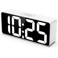 Welgo 7.5 Inches Huge Digital Alarm Clock For Seniors & Visually Impaired, Easy Set, Usb Charging Port, 0-100% Dimmer, Snooze, Adjustable Volume, Outlet Powered For Bedroom