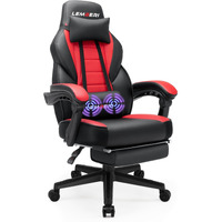 Lemberi Video Game Chairs With Footrest, Big And Tall Gamer Chair For Adults, 400Lb Capacity, Racing Style Computer Chair With Headrest And Lumbar Support