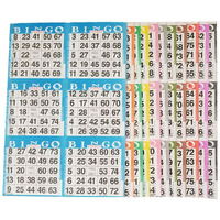 American Games Bingo Paper Game Cards - 6 Card - 10 Bingo Sheets - 100 Books - 10 Colors, Made In Usa