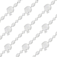Blinkee Football Helmet Bead Necklaces White Pack Of 12