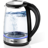 Dezin Electric Kettle, Bpa-Free 2L Electric Water Heater, Glass Electric Tea Kettle, 304 Stainless Steel Hot Water Kettle Warmer With Fast Boil, Auto Shut-Off & Boil Dry Protection, For Coffee, Tea