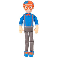 Blippi Blp0013 Bendable Plush Doll, 16    Tall Featuring Sfx-Squeeze The Belly To Hear Classic Catchphrases-Fun, Educational Toys For Babies, Toddlers, And Young Kids