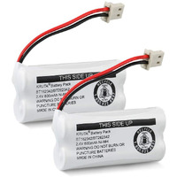 Kruta Bt162342/Bt262342 2.4V 800Mah Ni-Mh Cordless Phone Battery Pack, Also Compatible With Bt183342/Bt283342 At&T El52351 Tl90070 Vtech Cs5119 Ds6511 Ds6722 Ls6305 Handset, 2-Pack
