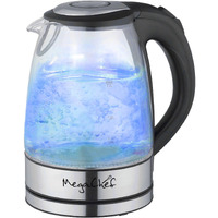 Megachef Stainless Steel Light Up Tea Kettle, 1.7L, Clear Glass
