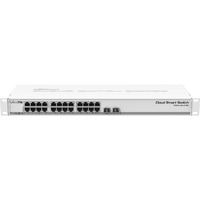 Mikrotik Css326-24G-2S+Rm Managed Gigabit Ethernet (10/100/1000) Supports Power Over Ethernet (Poe) 1U Network Switch, White