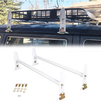 Ecotric 77"" Adjustable Van Roof Ladder Racks 500Lbs 2 Bars For Chevy Dodge Ford Gmc Express