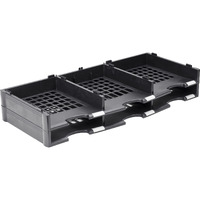 Storex 6-Compartment Literature Organizer Add-On Unit, 31.38 X 14.13 X 5.63 Inches, Black (61417U01C)