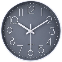 Jomparis Wall Clock 12 Inch Non-Ticking Silent Battery Operated Round Wall Clock Modern Simple Style Decor Clock For Home/Office/School/Kitchen/Bedroom/Living Room