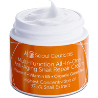 Seoulceuticals Korean Skin Care 97.5% Snail Mucin Moisturizer Cream - K Beauty Skincare Day & Night Snail Repair Cream Filtrate Cruelty Free 2Oz