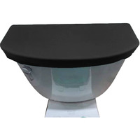 Madeals Velvet Toilet Tank Cover Soft And Absorbent, Comfortable Bathroom Toilet Tank Lid To Fit Different Sizes Of Toilet Tank Black