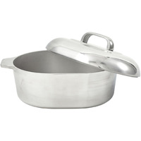 Imusa 13In H. Cajun Cast Aluminum Oval Roaster With Lid