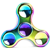 Rainbow Fidget Spinner - Metal Stainless Steel Figit Hand Toy For Kids And Adult (Round)