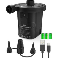 Dr.Meter Air Pump For Inflatables, Rechargeable 4000Mah Battery Air Mattress Pump - Portable Quick-Fill Inflator Deflator For Outdoor Camping Inflatable Pool Float Boat Raft Yoga Ball Swim Ring Airbed