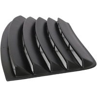 Ikon Motorsports Window Louver Compatible With 2008-2023 Dodge Challenger, Unpainted Black Pur Rear Windshield Louver Sun Shade Cover