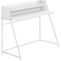 Monarch Specialties I 7545 Computer Desk, Home Office, Laptop, Storage Shelves, 48"" L, Work, Metal, Laminate, White, Contemporary, Modern