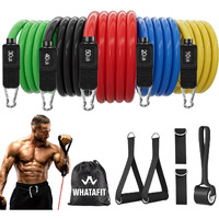Whatafit Resistance Bands, Exercise Bands,Resistance Bands For Working Out, Work Out Bands With Handles For Men And Women Fitness, Strength Training Home Gym Equipment