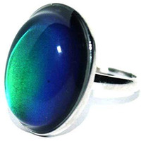 Blinkee Adjustable Oval Mood Ring - Discover Your Emotions - The Ultimate Fashion Accessory For Expressing Yourself