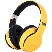 Oyealex Active Noise Cancelling Over Ear Headphone Bluetooth Wireless Headphones With Microphone Deep Bass Foldable Comfortable Headphones For Online Class, Home Office, Pc/Cell Phones/Game Yellow