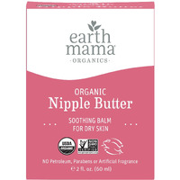 Earth Mama Organic Nipple Butter Breastfeeding Cream, Lanolin-Free, Safe For Nursing & Dry Skin, Non-Gmo Project Verified, 2 Fl Oz