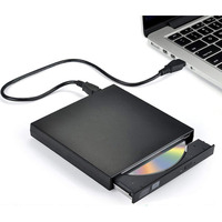 Blingco External Cd Dvd Drive, Usb 2.0 Slim Protable External Cd-Rw Drive Dvd-Rw Burner Writer Player For Laptop Notebook Pc Desktop Computer, Black