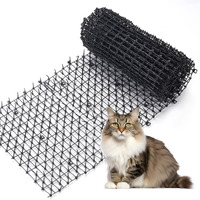 Oceanpax 6.5Ft Scat Mat For Cats With Spikes, Prickle Strips Network Digging Stopper Outdoor Spike Deterrent Mat, 78 Inch X 11 Inch