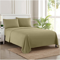 Split King Sheets - Breathable Luxury Sheets With Full Elastic & Secure Corner Straps Built In - 1800 Supreme Collection Extra Soft Deep Pocket Bedding Set, Sheet Set, Split King Size, Sage