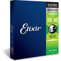Elixir Strings 19002 Electric Guitar With Optiweb Coating, Super Light (.009-.042)
