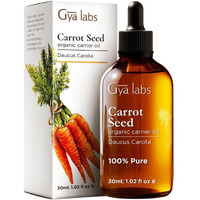 Gya Labs Organic Carrot Seed Oil For Hair & Skin - 100% Pure Natural Unrefined Carrot Carrier Oil For Face And Lip Care, Scalp & Body Massage (1 Fl Oz)