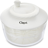 Ozeri Italian Made Fresca Salad Spinner And Serving Bowl, Bpa-Free,White, 4.4 Qt