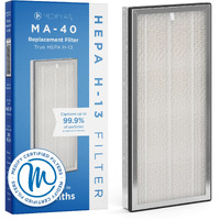 Medify Air Ma-40 Genuine Replacement Filter | For Allergens, Wildfire Smoke, Dust, Odors, Pollen, Pet Dander | 3 In 1 With Pre-Filter, H13 Hepa, And Activated Carbon For 99.7% Removal | 1-Pack