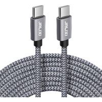 Jalixi 20Ft Usb C Cable 60W, Long Usbc To Usbc Cable Fast Charging, Type C Charger Cord For Iphone 16 15 Pro Max, For Ipad/Macbook, Galaxy S24 S23, Pixel, Switch, Camera & More(Only For Charge)