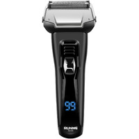 Runwe Rs725 Men's Electric Razor Cordless Foil Shaver With Pop-Up Beard Trimmer And Lcd Display For Men Wet/Dry Shaving