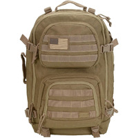 Rockland Military Tactical Laptop Backpack, Tan, Large