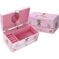 Taopu Sweet Musical Jewelry Box With Pullout Drawer And Dancing Ballerina Girl Figurines Music Box Jewel Storage Case For Girls