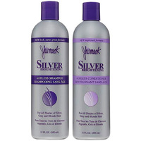 Jhirmack Silver Brightening Purple Shampoo And Conditioner Set For All Types Of Silver, Grey, And Blonde Hair