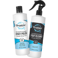 Promise Epoxy - 32 Ounce Kit Of Pro Polish (16Oz) & Cleaner (16Oz), Specially Formulated For Epoxy Resin & High Gloss Finishes, Removes Scratches & Scuffs - Perfect For Diyers, Home Decor