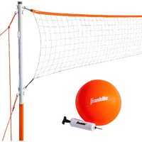 Franklin Sports Volleyball Set, Includes 1 Net With Stakes, Ball And Pump With Needle, Starter ,Orange