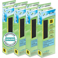 Germguardian Filter B Hepa Pure Genuine Air Purifier Filter, Removes 99.97% Of Pollutants, Wildfire Smoke, Odors, For Ac4825, Ac4300, Ac4900, Ac4825, Ac4850, Cdap4500, 4-Pack, Black/Yellow, Flt48254Pk